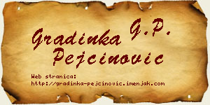 Gradinka Pejčinović vizit kartica